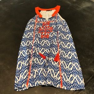 Blue and orange sundress